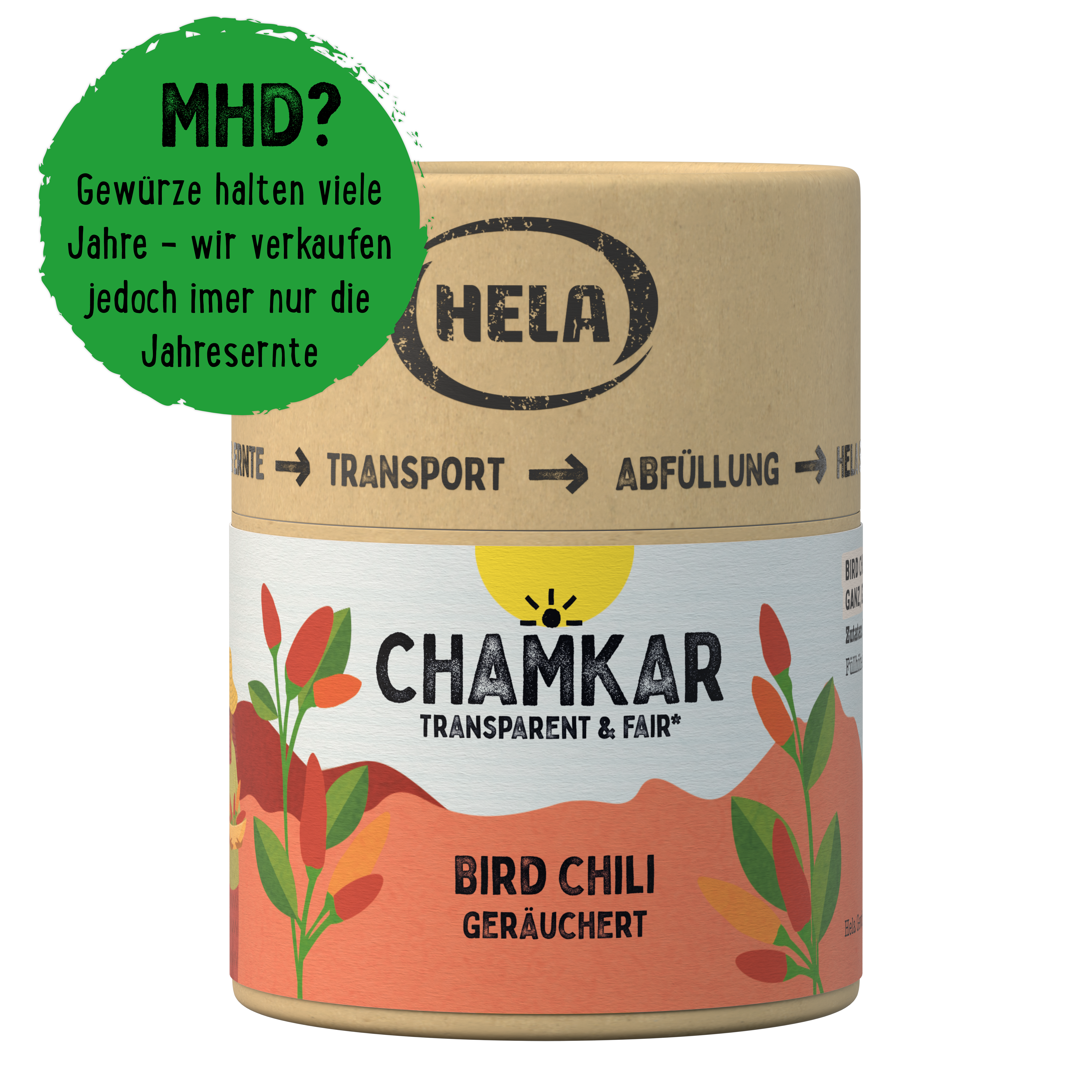 Chamkar Bird Chili geräuchert 25 g