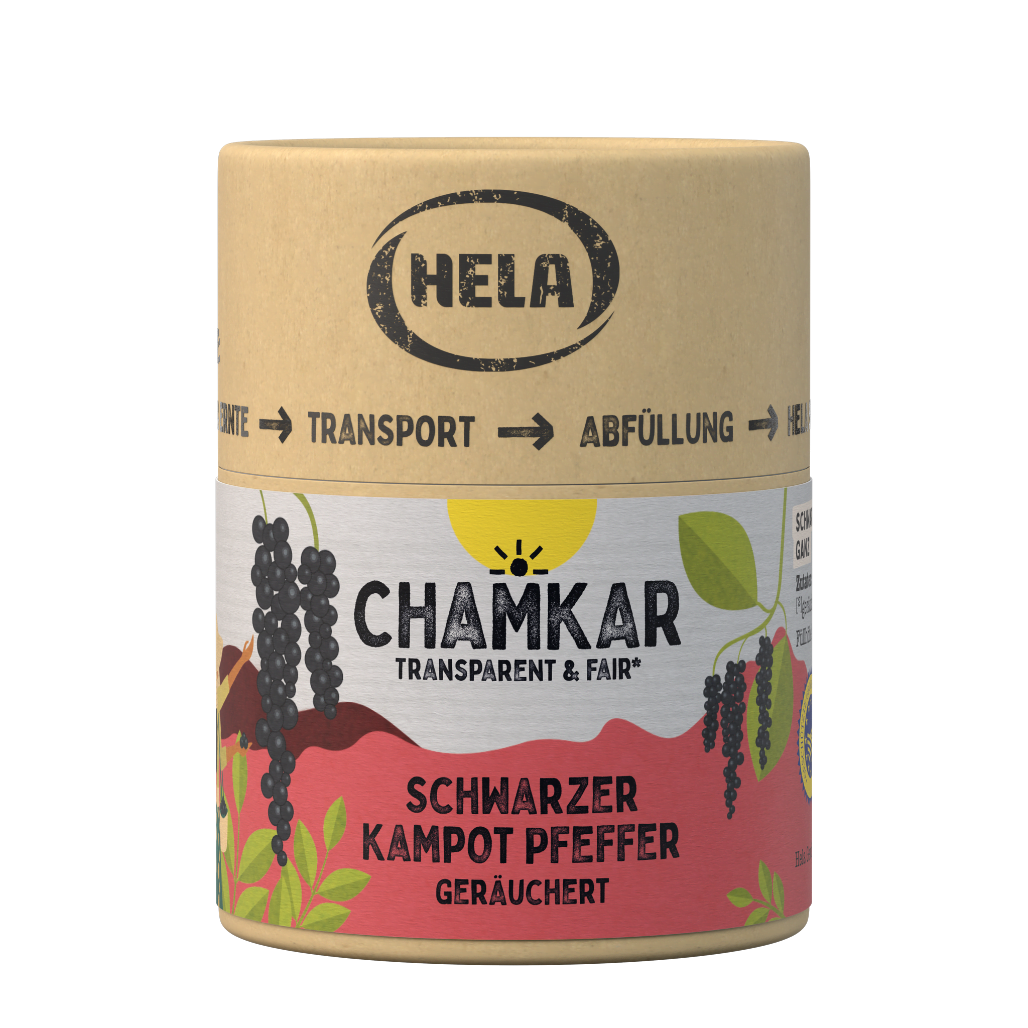 Chamkar Schwarzer Kampot Pfeffer geräuchert 100 g 