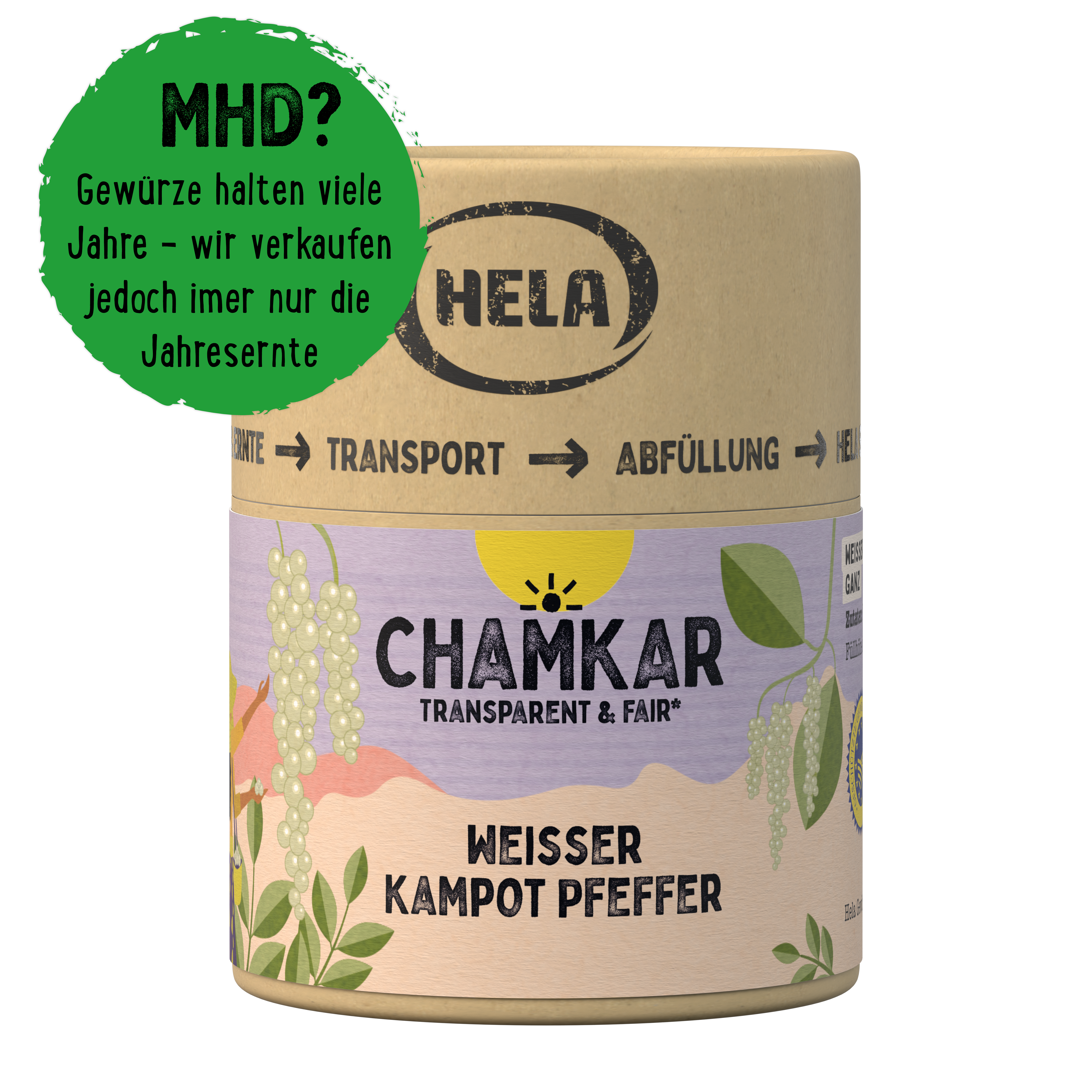 Chamkar Weißer Kampot Pfeffer 110 g